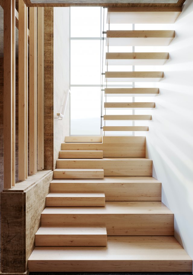 stairs Model 3D .c4d .max .obj .3ds .fbx .stl .blend 
