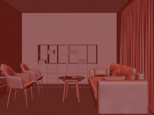 living room Model 3D