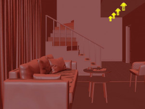 living room Model 3D
