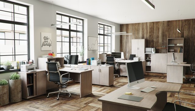 office 3D Модель .c4d .max .obj .3ds .fbx .stl .blend 