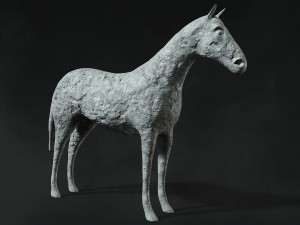 horse sculpture low-poly Model 3D