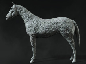 horse sculpture low-poly Model 3D
