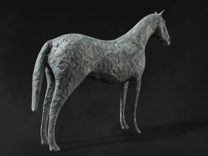 horse sculpture low-poly Model 3D