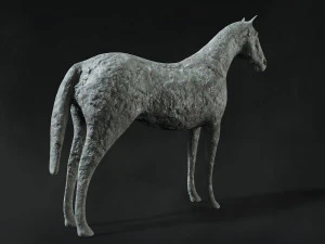 horse sculpture low-poly 3D Model