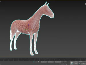 horse sculpture low-poly 3D Model