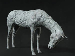 horse sculpture low-poly 3D Model