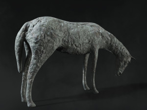 horse sculpture low-poly Modello 3D