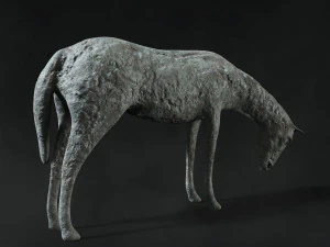 horse sculpture low-poly 3D Model