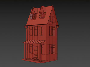 cartoon house 3D मॉडल