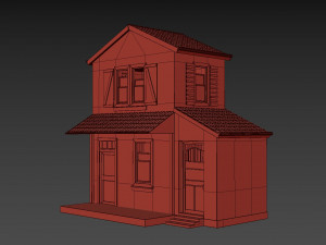 cartoon house 3D 모델
