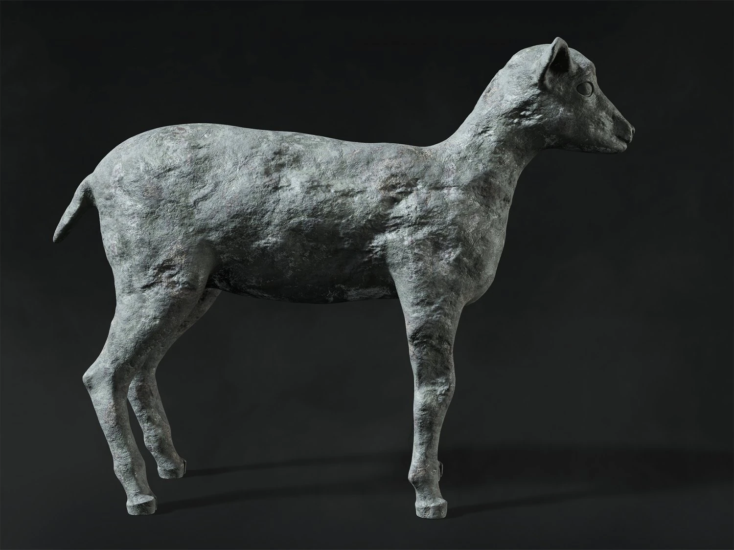 sheep sculpture 3D Model .c4d .max .obj .3ds .fbx .stl .blend