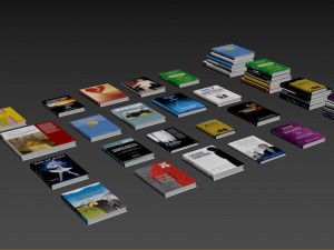 books Modello 3D
