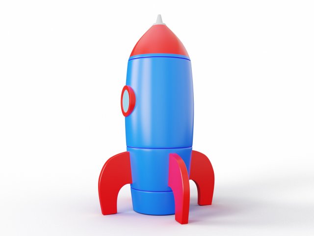 cartoon rocket Modelo 3D .c4d .max .obj .3ds .fbx .stl .blend 