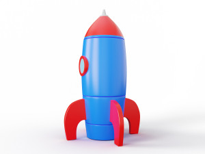 cartoon rocket 3D Model