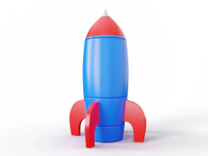 cohete de dibujos animados Modelo 3D