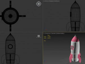 cohete de dibujos animados Modelo 3D