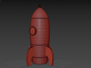 cartoon rocket Modelo 3D
