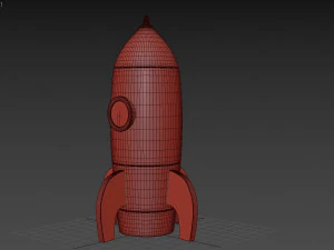 cohete de dibujos animados Modelo 3D