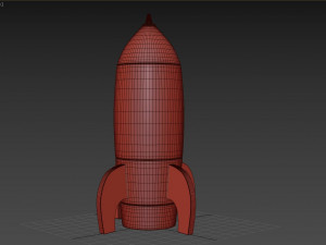 cartoon rocket Modelo 3D