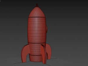 cartoon rocket Modelo 3D