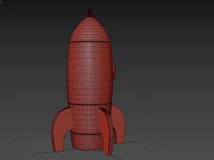 cohete de dibujos animados Modelo 3D
