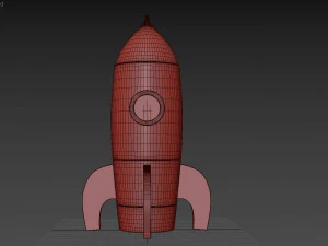 cohete de dibujos animados Modelo 3D