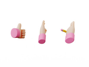 cartoon hands 3Dモデル