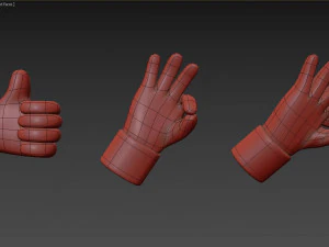 Cartoon-H&auml;nde 3D Modell