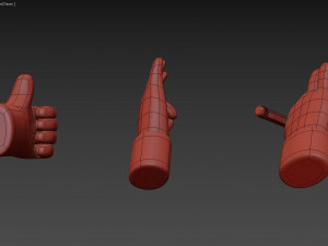 cartoon hands 3Dモデル