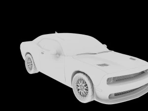 dodge challenger car vehicle sports race 3D Model