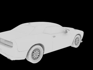 dodge challenger car vehicle sports race 3D Model