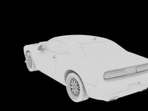 dodge challenger car vehicle sports race 3D Model