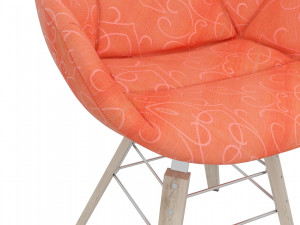 three soft chairs in different high quality textures and colors decor und furniture Model 3D