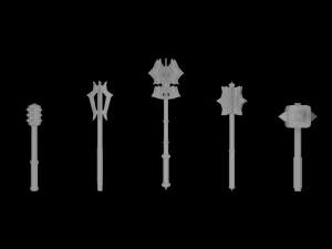 maces pack 3D Model