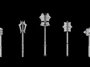 maces pack 3D Model