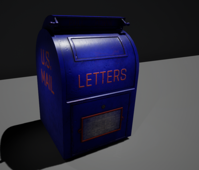 mailbox 3D Model .c4d .max .obj .3ds .fbx .stl .blend 