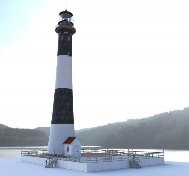 lighthouse 3D 모델 .c4d .max .obj .3ds .fbx .stl .blend 