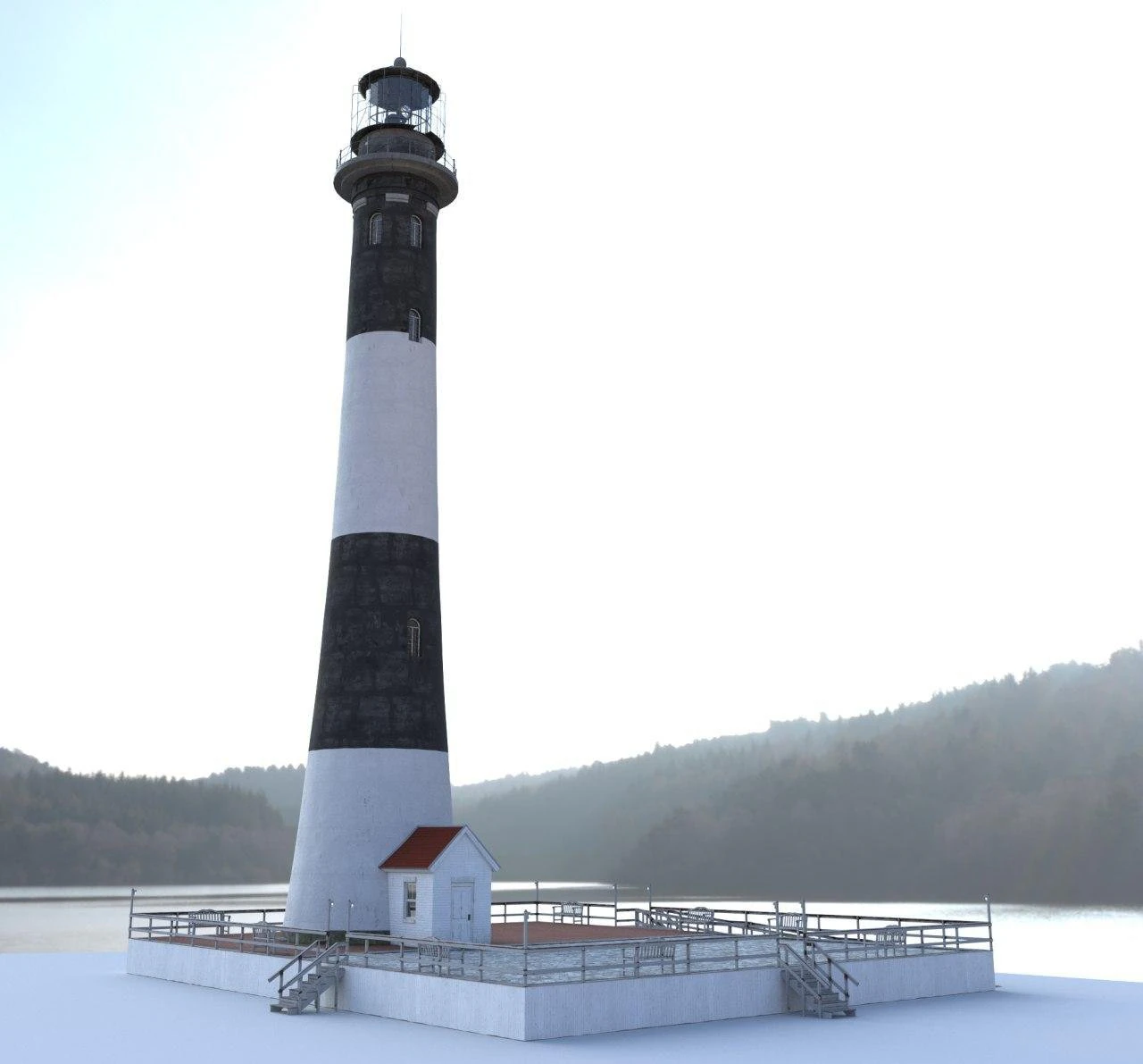 lighthouse 3D Model .c4d .max .obj .3ds .fbx .stl .blend 