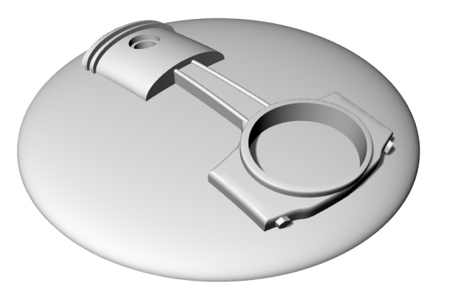 Piston Model 3D .c4d .max .obj .3ds .fbx .stl .blend 