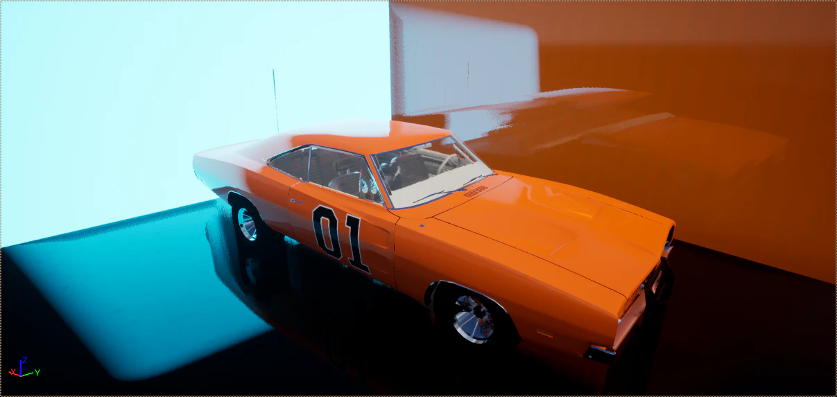 general lee dodge charger 3D Model .c4d .max .obj .3ds .fbx .stl .blend 