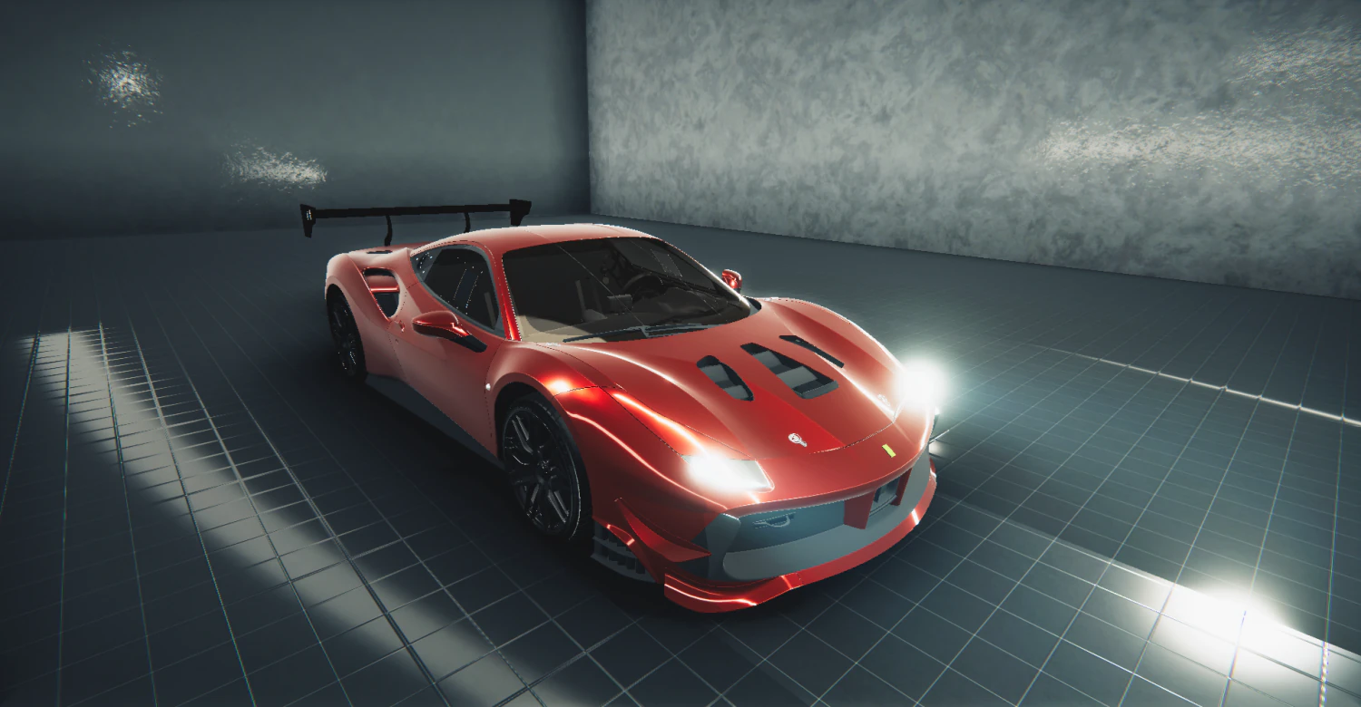 Ferrari 488 3D Model .c4d .max .obj .3ds .fbx .stl .blend 