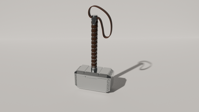 thor hammer mjolnir 3D-Modell .c4d .max .obj .3ds .fbx .stl .blend 