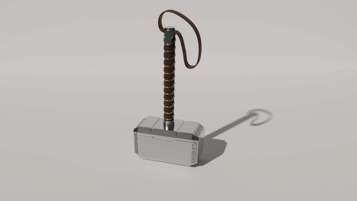 thor hammer mjolnir 3D Model .c4d .max .obj .3ds .fbx .stl .blend