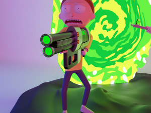 Rick morty statue Modelo 3D