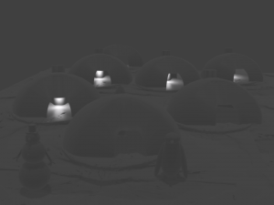 the yurt and the snowman 3Dモデル