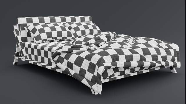 bed 3D Модель .c4d .max .obj .3ds .fbx .stl .blend 