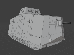 a7v german tank Model 3D