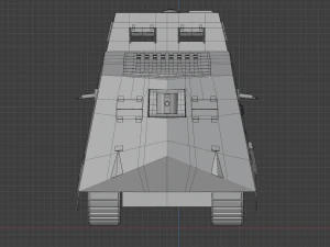 tanque alem&aacute;n a7v Modelo 3D