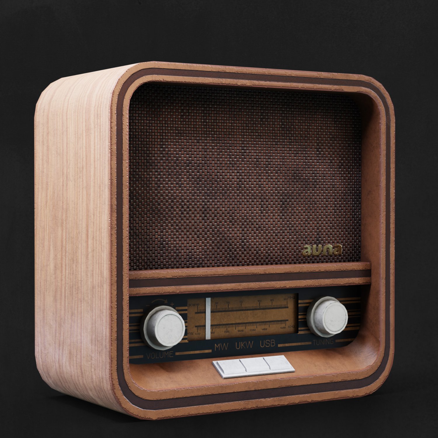 Retro Radio 3D Модель In Аудио 3DExport