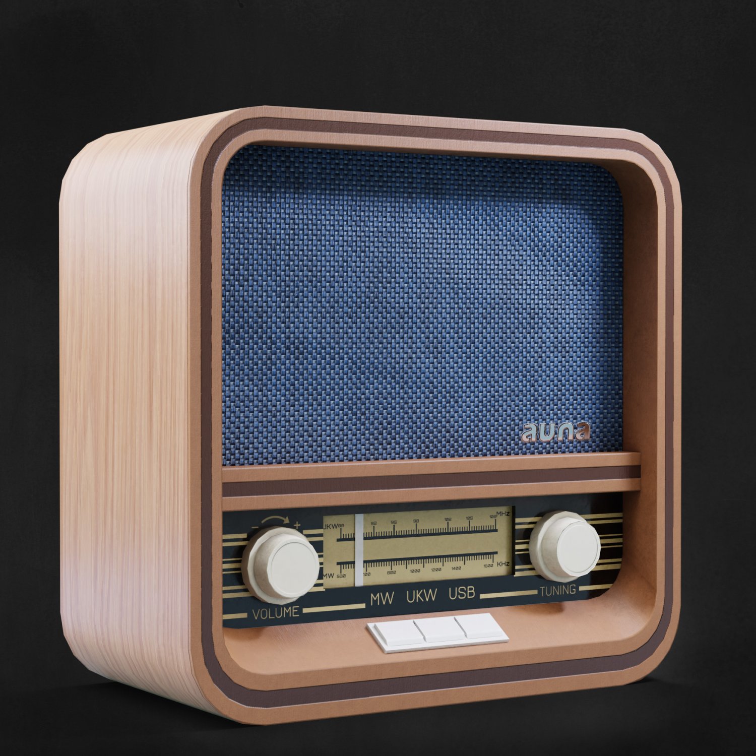 Retro Radio 3D Модель In Аудио 3DExport